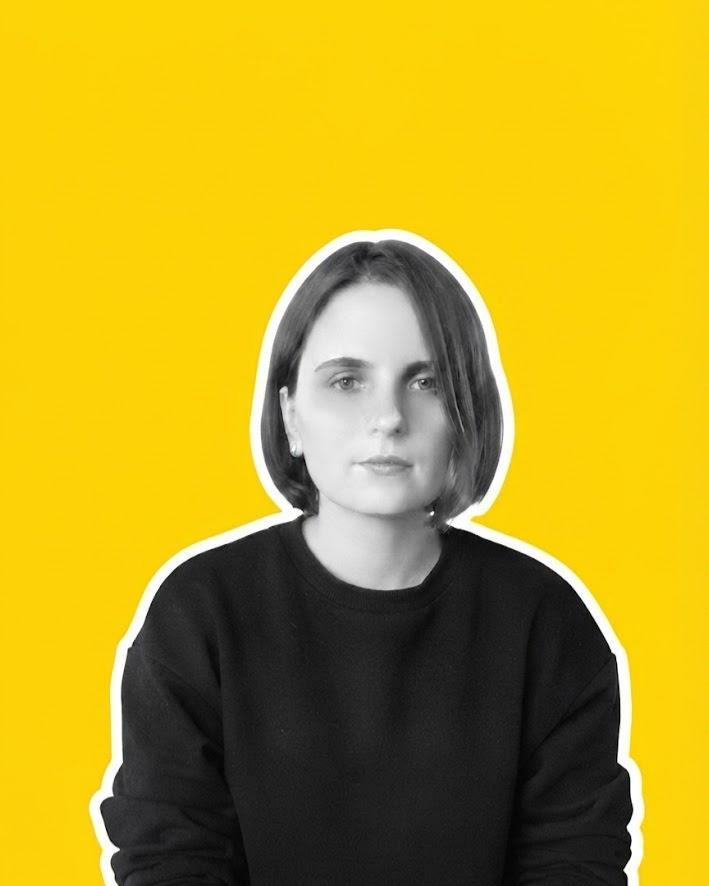 Victoria Ignatyeva, UX/UI designer, black and white portrait